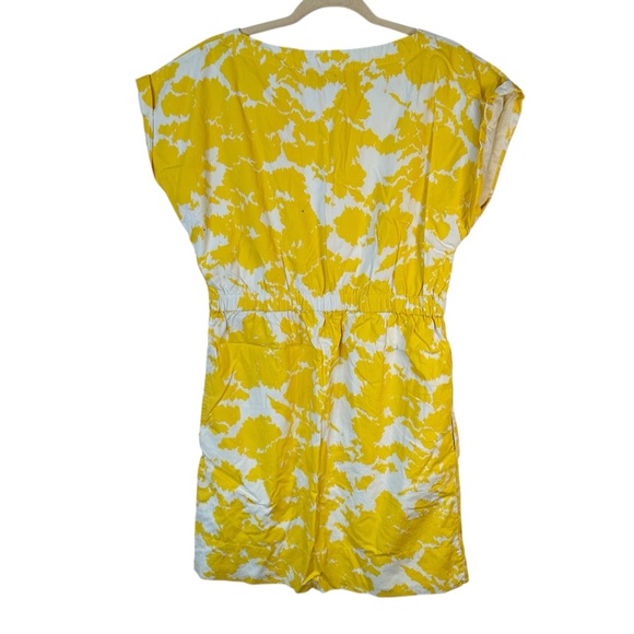 GAP Yellow Floral Midi Dress Cotton Sleeveless Size M Summer Cottagecore Picnic - Picture 6 of 14